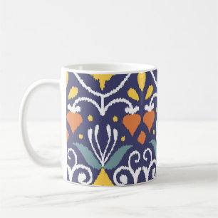 Handgemaakte Ikat: etnische Boho stof Koffiemok