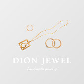 Handgemaakte juwelen Moderne Professionele Logo Raamsticker (Vel)