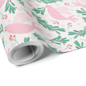 Handgemaakte kerstduif voor Peace Olive Branch Cadeaupapier (Rol Hoek)