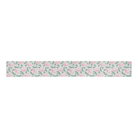 Handgemaakte kerstduif voor Peace Olive Branch Grosgrain Lint (Voorkant)
