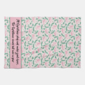 Handgemaakte kerstduif voor Peace Olive Branch Theedoek (Horizontaal)