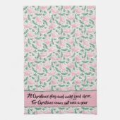 Handgemaakte kerstduif voor Peace Olive Branch Theedoek (Verticaal)