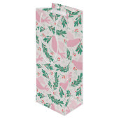 Handgemaakte kerstduif voor Peace Olive Branch Wijn Cadeautas (Achterkant Gekanteld)