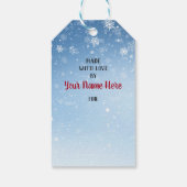 Handgemaakte Kerstmis van hert & muis  Cadeaulabel (Achterkant)