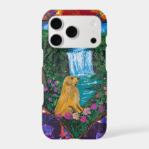 Handgemaakte Kunst – Hond bij de Waterval