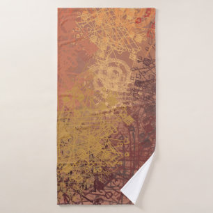 Handgemaakte kunst. Kleurrijke textuur. Moderne il Badhanddoek