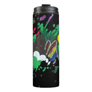 Handgemaakte kunst - Vlinderbloesem Thermosbeker