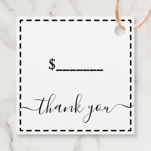 Handgemaakte Label Prijs Label Uw Logo Kraft Squar (Achterkant)