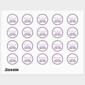 Handgemaakte Lavendel Suiker Scrub Ronde Sticker (Vel)