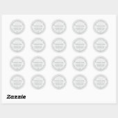 Handgemaakte Lavendel Zeep Grijs Snake Patroon Ronde Sticker (Vel)
