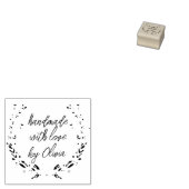 Handgemaakte lavendelharten krans rubber stempel (Gestempeld)