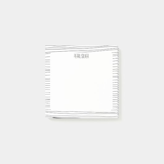 Handgemaakte lijnen aangepast grafisch logo op maa post-it® notes (Voorkant)