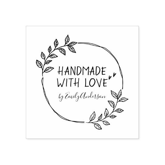 Handgemaakte lijnen met liefdesnaam rubberstempel (Afrduk)