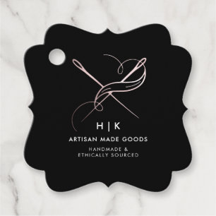 Handgemaakte Logo Roos Gold Product Hang Label