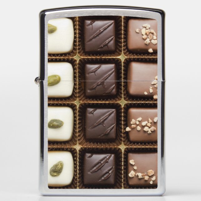 Handgemaakte luxe chocolade in een doos (Voorkant)