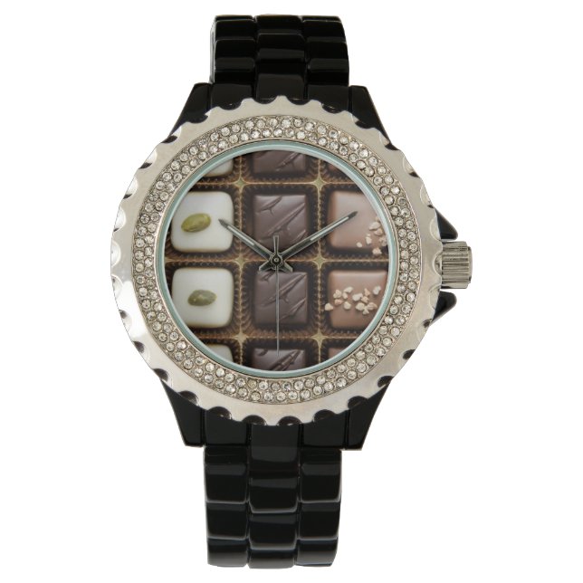 Handgemaakte luxe chocolade in een doos horloge (Voorkant)