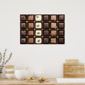 Handgemaakte luxe chocolade in een doos poster (Keuken)