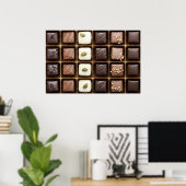 Handgemaakte luxe chocolade in een doos poster (Thuiskantoor)