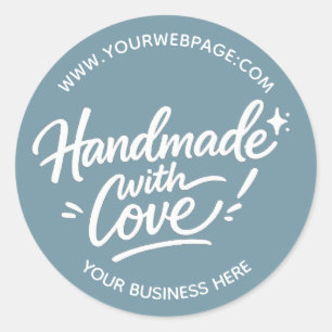 Handgemaakte Met Liefde Verpakking Sticker