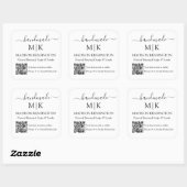 Handgemaakte Monogram of voeg Logo Business QR-cod Vierkante Sticker (Vel)