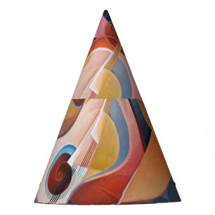 Handgemaakte Muziek Abstract Schilderen Feesthoedjes