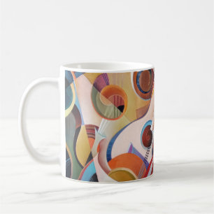 Handgemaakte Muziek Abstract Schilderen Koffiemok