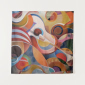 Handgemaakte Muziek Abstract Schilderen Wandkleed (Voorkant (horizontaal))