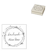 Handgemaakte naam 	rubberstempel (Gestempeld)