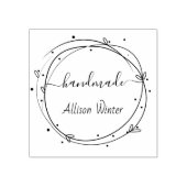 Handgemaakte naam 	rubberstempel (Afrduk)