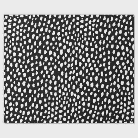 Handgemaakte penseelstreken van het polka punt (zw cadeaupapier (Vlak)