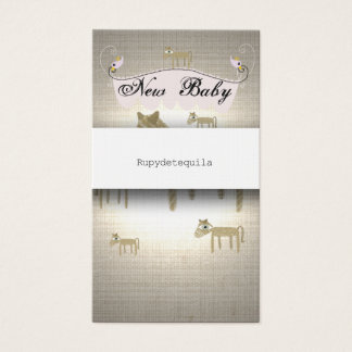 Handgemaakte Pony nieuwe baby Visitekaartjes