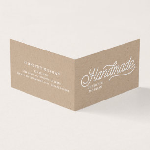 handgemaakte producten kraft gevouwen qr code visitekaartjes