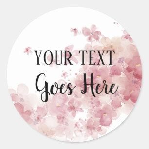 handgemaakte productflorale adem Classi Ronde Sticker