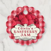 Handgemaakte Raspberry Jam Bedankjes Labels (Voorkant)