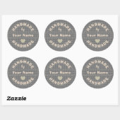 Handgemaakte Ronde Sticker (Vel)