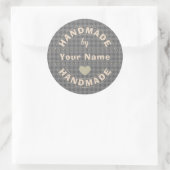 Handgemaakte Ronde Sticker (Tas)
