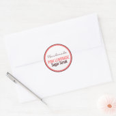 Handgemaakte roze limonade suiker scrub ronde sticker (Envelop)