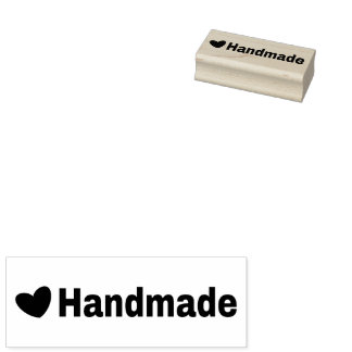Handgemaakte rubberen stempel met hart