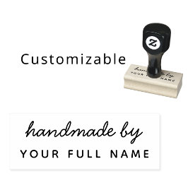 Handgemaakte scriptnaam Custom Simple Minimalist Rubberstempel