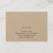 Handgemaakte sieraden Tiny Heart Rustic Armband Ho Visitekaartje (Achterkant)