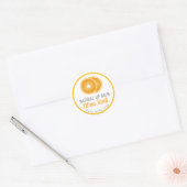 Handgemaakte Sinaasappel Tangerine Citrus Lip Balm Ronde Sticker (Envelop)