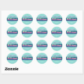 handgemaakte slipsjabloon logo ronde sticker (Vel)