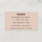 Handgemaakte sociale media baking Sweet Behandelt Visitekaartje (Achterkant)