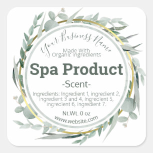  Handgemaakte Spa Product DIY Business Vierkante Sticker