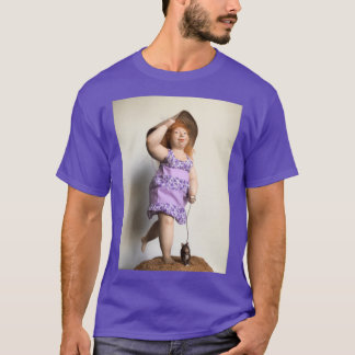 Handgemaakte Speelgoed van het mooie meisje dat WI T-shirt