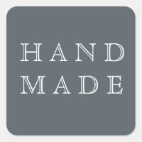 Handgemaakte Sticker met modern script stalen blau