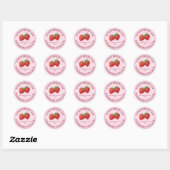 Handgemaakte Strawberry Jam Label Sticker (Vel)