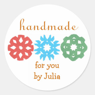 "Handgemaakte" vakantie cadeau label