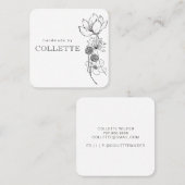 Handgemaakte ventilator Logo Vierkante Visitekaartje (Voorkant / Achterkant)