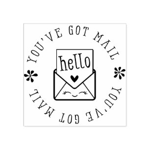 HANDGEMAAKTE VERPAKKING schattige envelop je hebt Rubberstempel